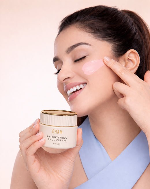 Brightening Face Cream (Rosa Damascena Flower Water + Ceramide NP + Niacinamide) - Cham beauty